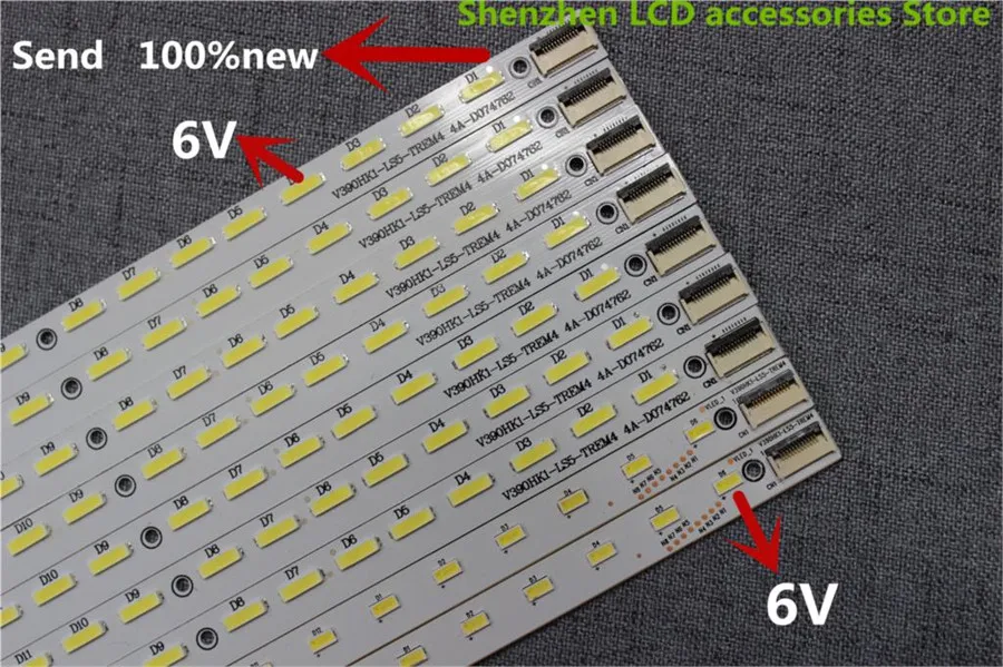 Conduzida para Le39a700k Peças Lote V390hk1-ls5-trem1 Tira Th-l39em5c tv 48led 495 Milímetros 100% Novo 5 - V390hk1-ls5-trem4 - Image 5