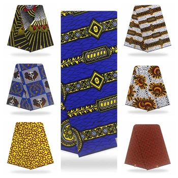 

Ankara African 100% cotton Veritable ankara wax Prints Fabric holland Wax High Quality Real Nigeria Wax Fabric 6yards