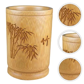 

1Pc Bamboo Pen Holder Nice Safe Chic Fine Box Case Container Organizer