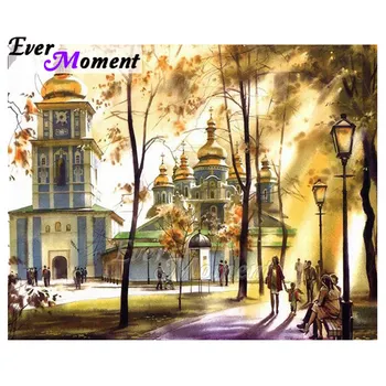 

Ever Moment Diamond Painting Artwork With Square Stones Beautiful Church Wall Decor House Stuff For Leisure New Arrivals 5L422