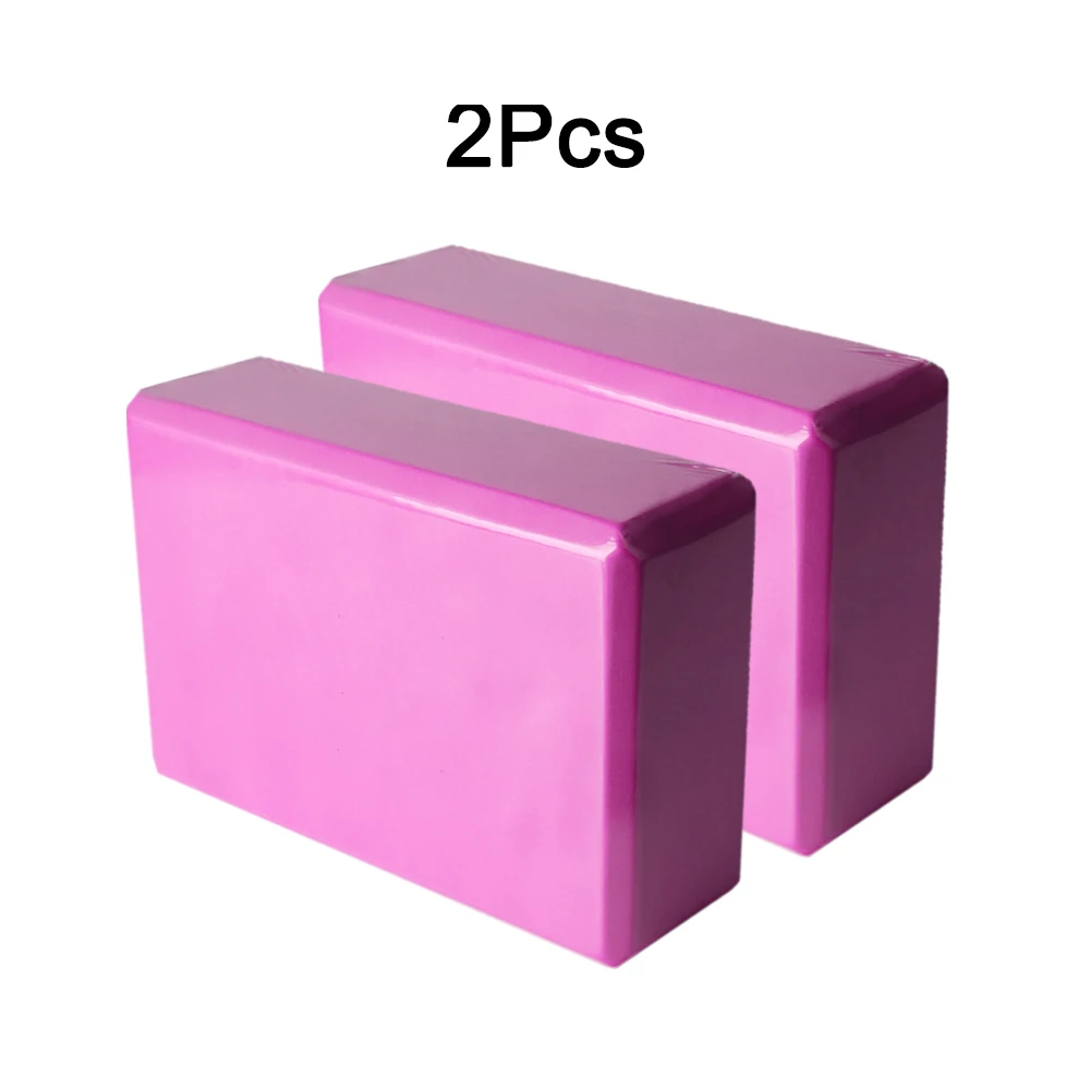 2pcs Yoga Brick Eva Yoga Block Colorful Foam Block Bolster Yoga Exercise Workout Training Bodybuilding Equipment Yoga Cushion