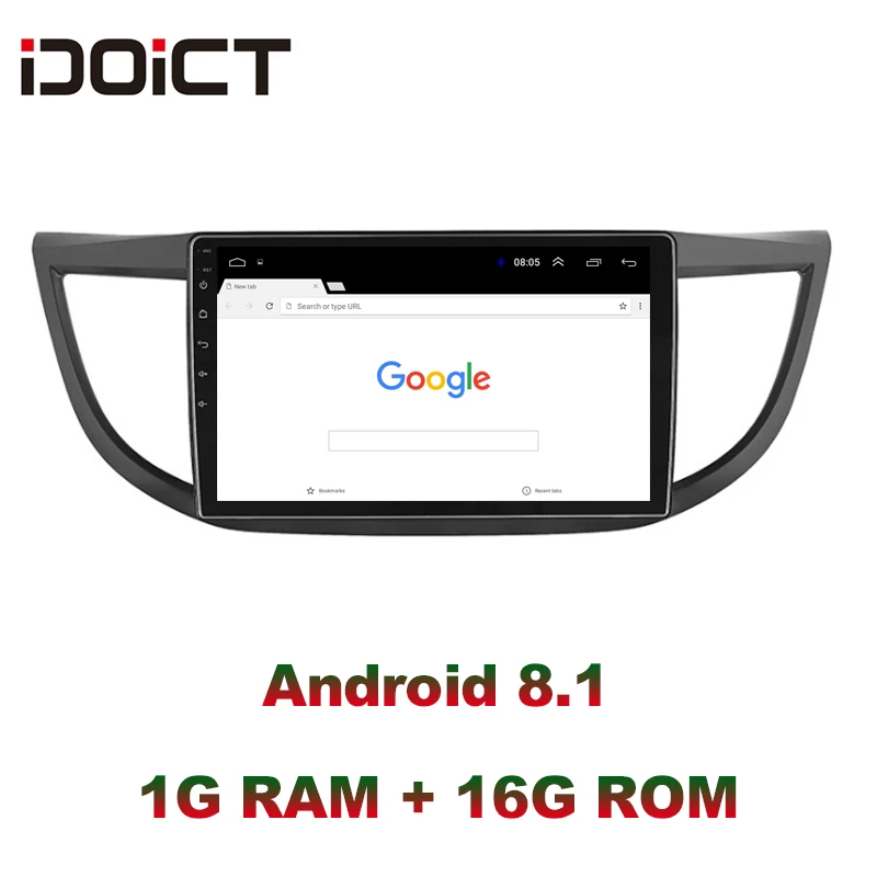 Автомобильный DVD плеер IDOICT Android 8 1 GPS навигация мультимедиа для Honda CRV Radio 2012 2013 2014 2015