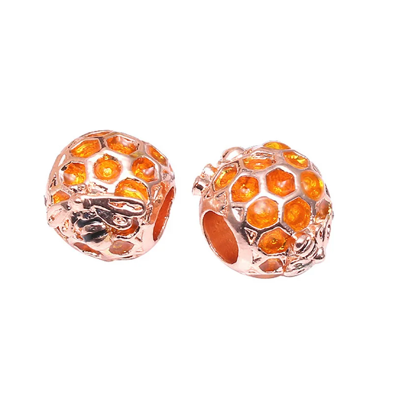Rose Gold 40 Boosbiy, 2 шт., розовое золото, Лев, корона, любовь, сердце, подвеска, шарм, Подходит для Pandora, браслеты и ожерелья для женщин, ювелирные изделия, аксессуары - Цвет: Rose Gold 40