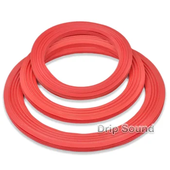 

2pcs For 8"/10"/12" inch Speaker Cloth Edge 3-Ring Bass Subwoofer Woofer Surround Circle Speaker Repair Parts #Red