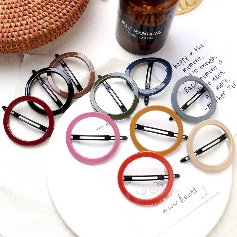 

Design Sense Elliptical Geometry Hairpin Bangs Clip Korean Hair Accessories Ladies Hair Clips For Girls G1108