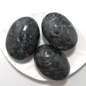 

Free Shipping High Quality Natural Astrophyllite Stone Crystal Polished Palm Stone For Present Or Collection ZR
