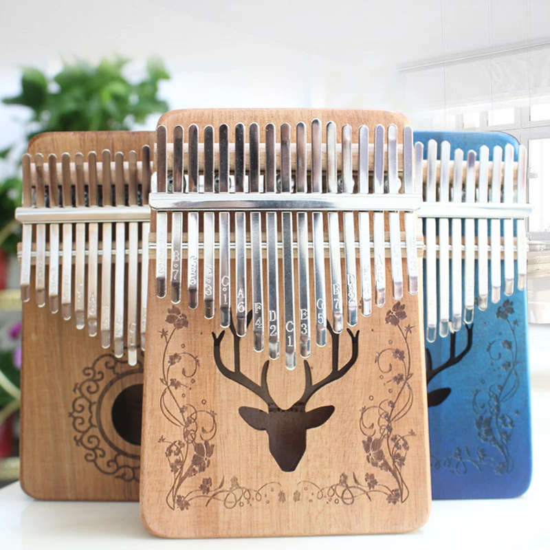 

Kalimba Piano 17 Key Piano Mahogany Kalimba Thumb Piano Wooden Musical Instruments With Accessory