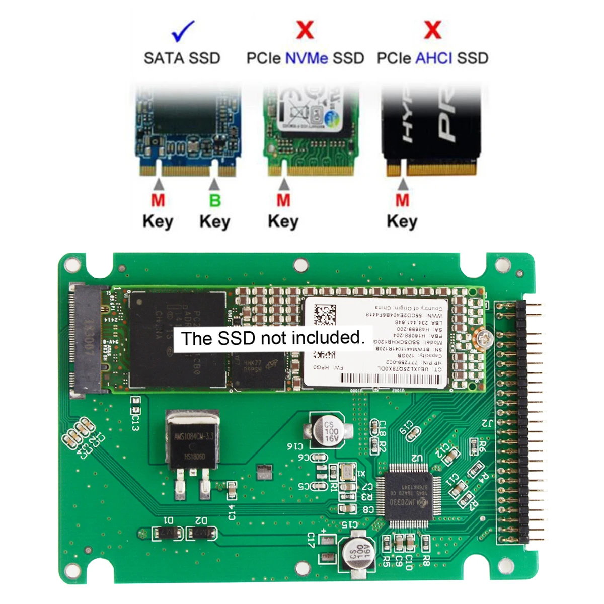 IDE 2 5 дюймовый 44Pin для NGFF B/M key SSD чехол жесткого диска корпус Note book Lap top|Компьютерные