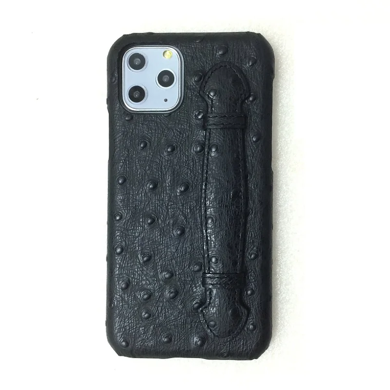 Ультра тонкий чехол из натуральной кожи для iPhone 11 Pro 11Pro, Роскошный милый страусиный ремешок, держатель, тонкий жесткий чехол, чехол s