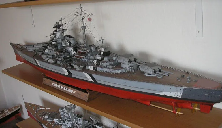 1/200 1/280 Вторая мировая война Германия Bismarck GPM182 полная версия Бумажная