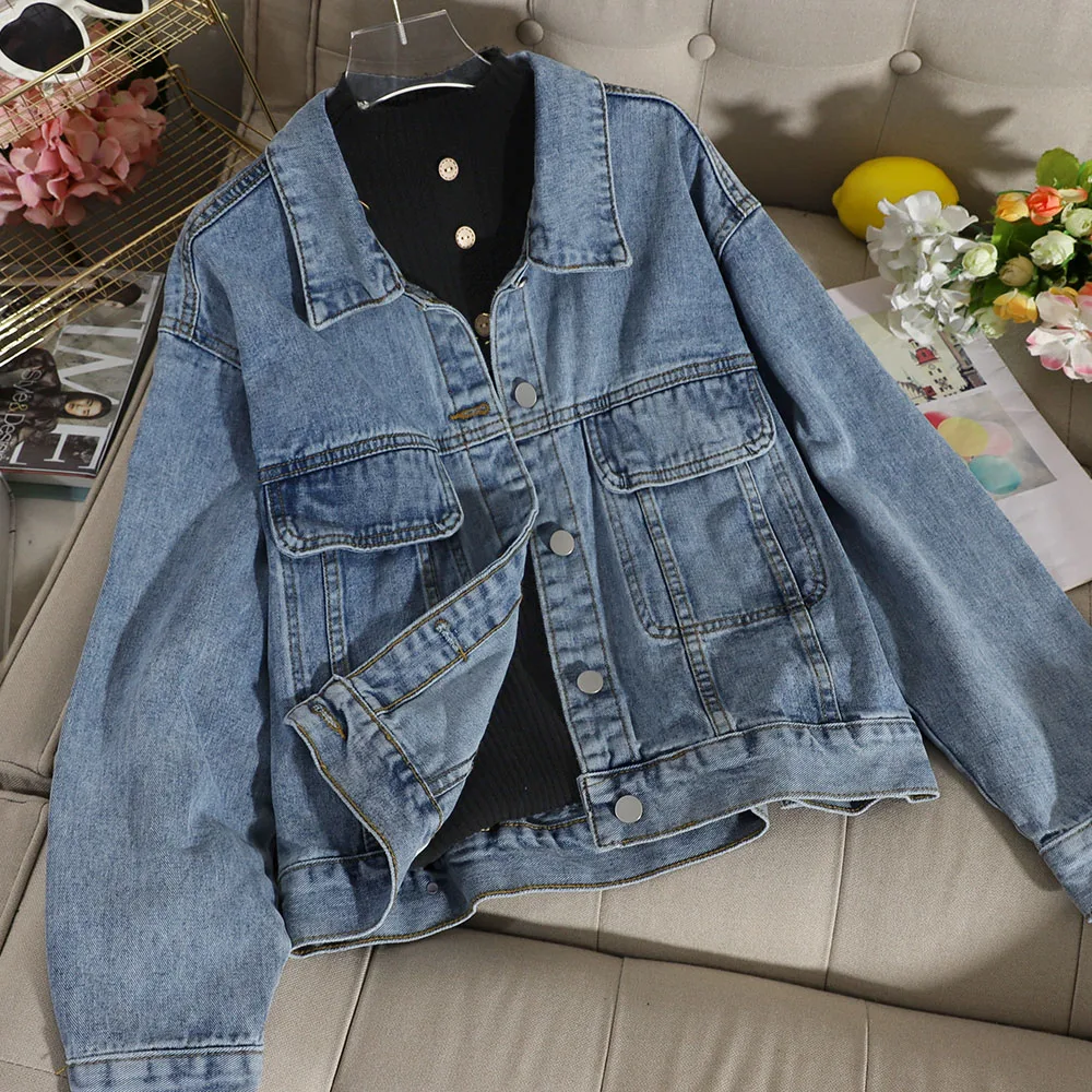 

Denim jacket women loose student long-sleeved shirt girls denim women jacket