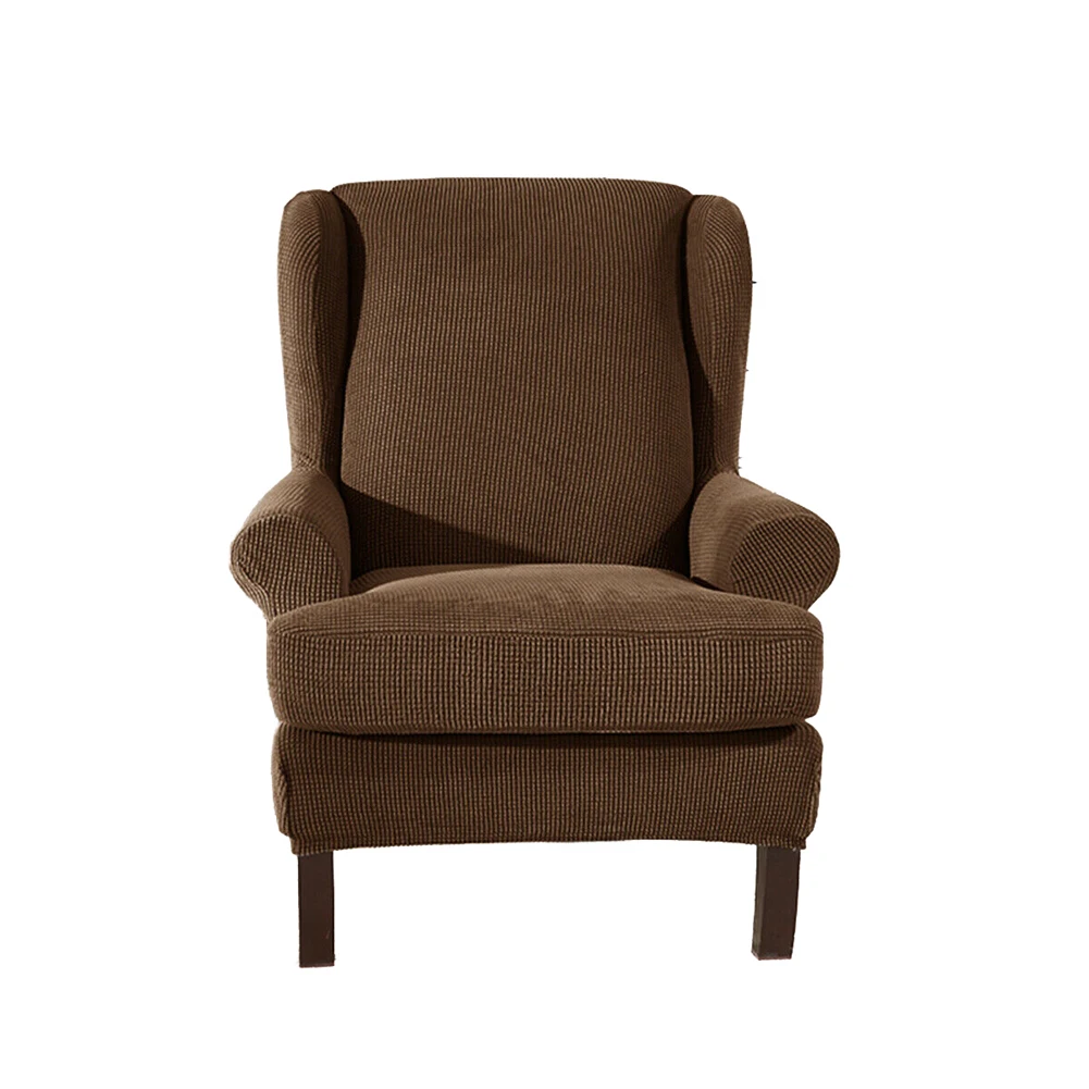 

Slipcover Arm Reusable Sofa Recliner Wing Back Protector Stretchable Durable Practical Chair Cover Check Pattern Home Washable