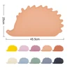 New Solid Color Kawaii Cartoon Hedgehog Silicone Baby Placemat Feeding Dishes Plate Food Tray Table Mat Children's Tableware 5