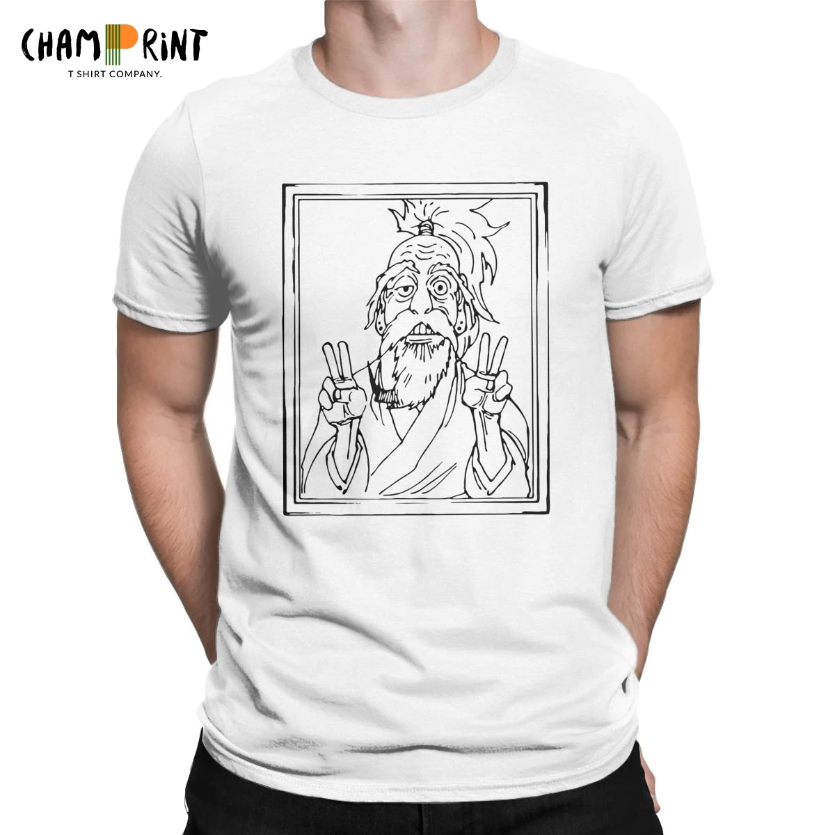 Awesome Aizakku Netero HunterXHunter HXH Anime T-Shirt Men Crewneck Cotton T Shirts Short Sleeve Tee Shirt New Arrival Clothes | Мужская