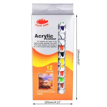 

12 x 12ml Heavy Body Colors Rich Pigments Acrylic Paint Set for Painting Crafts A6HE