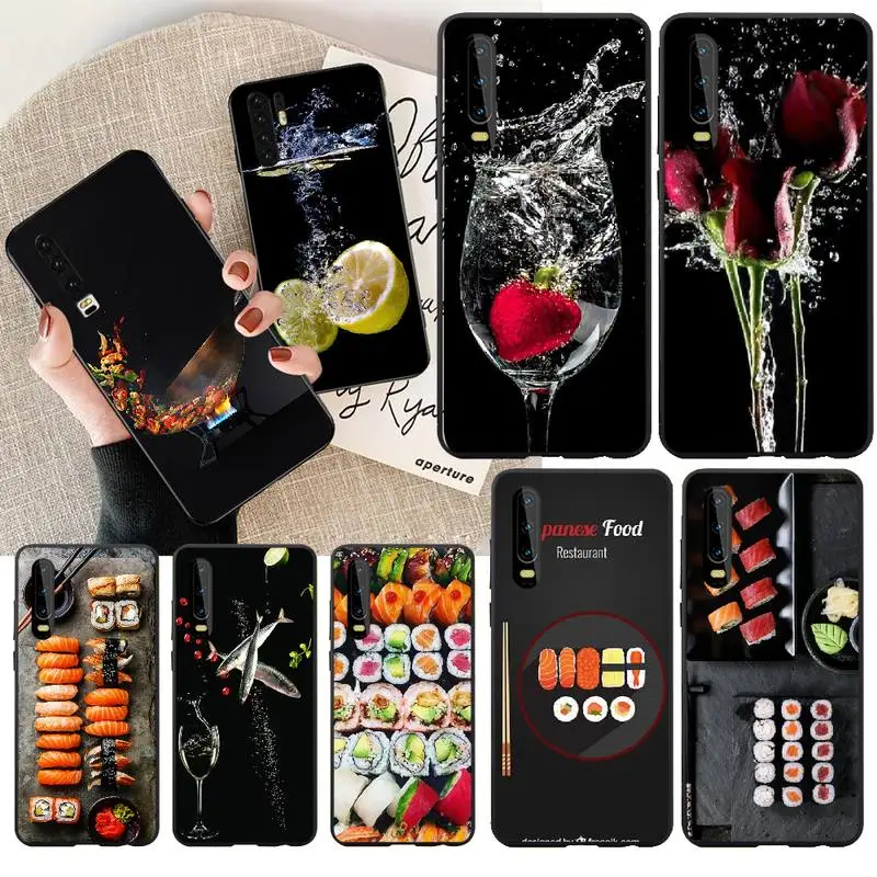 NBDRUICAI Горячие лосося суши Лобстер фрукты мягкий чехол для телефона Capa Huawei Y5 Y6 Y7 Y9