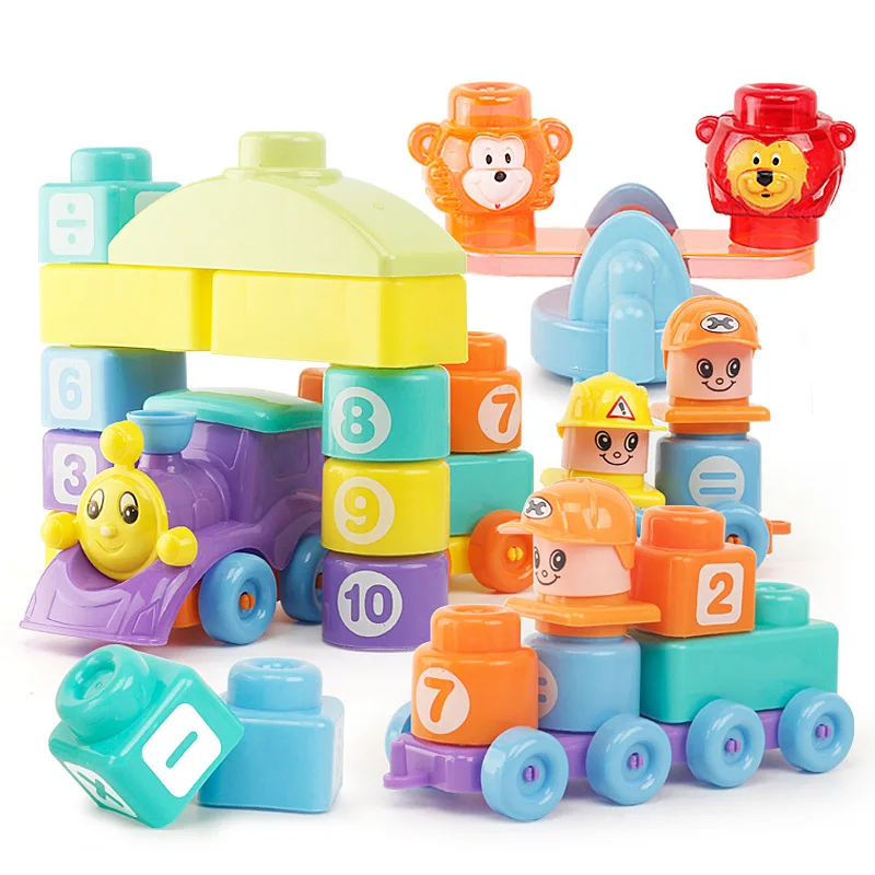 

Hot Selling Children'S Educational Fight Inserted Large Pieces Building Blocks Toy 60 PCs Inserted Building Blocks Infants Play