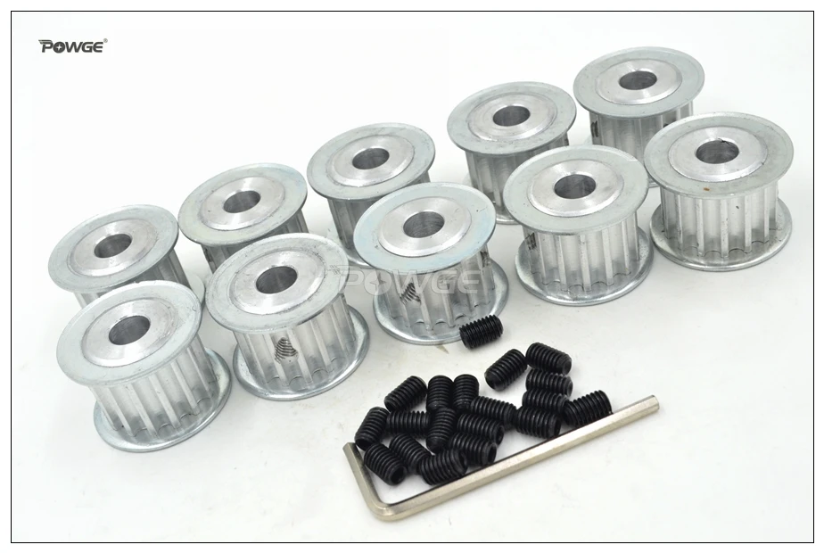 POWGE 22 Teeth 5M Timing Pulley Bore 6-17mm Fit W=15/20mm HTD 5M Belt 22T 22Teeth 5M Synchronous Pulley