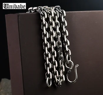 Véritable argent S925 pur argent Clasic rond chaîne collier pour hommes mâle 925 en argent Sterling collier femmes Thai argent chaîne