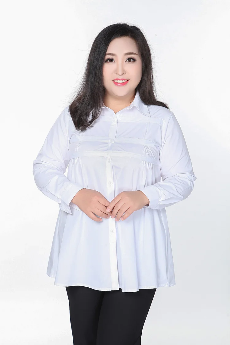 9XL 8XL 7XL 6XL 5XL blusa social feminina женские блузки Осенняя рабочая одежда хлопковые Блузки Топы Строгая рубашка большого размера M286