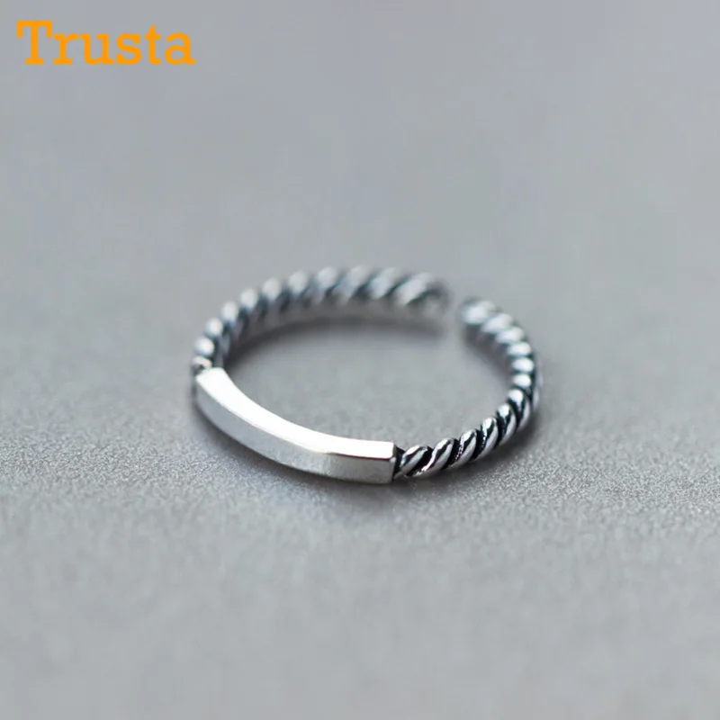 Trusta 2018 100% 925 стерлингового серебра искусственные ювелирные изделия крученное