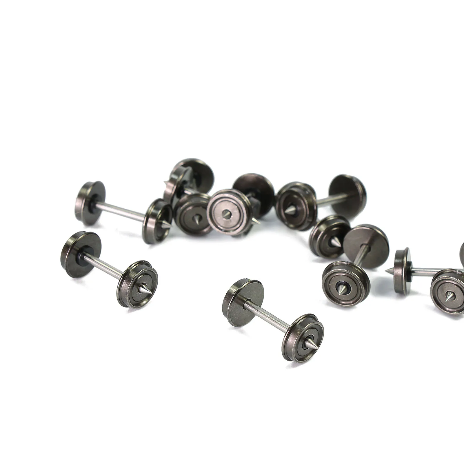 Evemodel 12pcs/24pcs Model Trains HO Scale 1:87 33" DC Metal Wheelset DC Wheel Set C8725