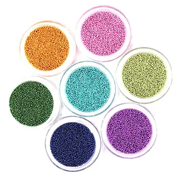 Cena 12 Sztuk/zestaw 3D Kawior Koraliki Ozdoby Do Paznokci Mikro Pearl Ball 12 Kolorowe Strasy Do Manicure 3D Do Paznokci Dekoracje Artystyczne