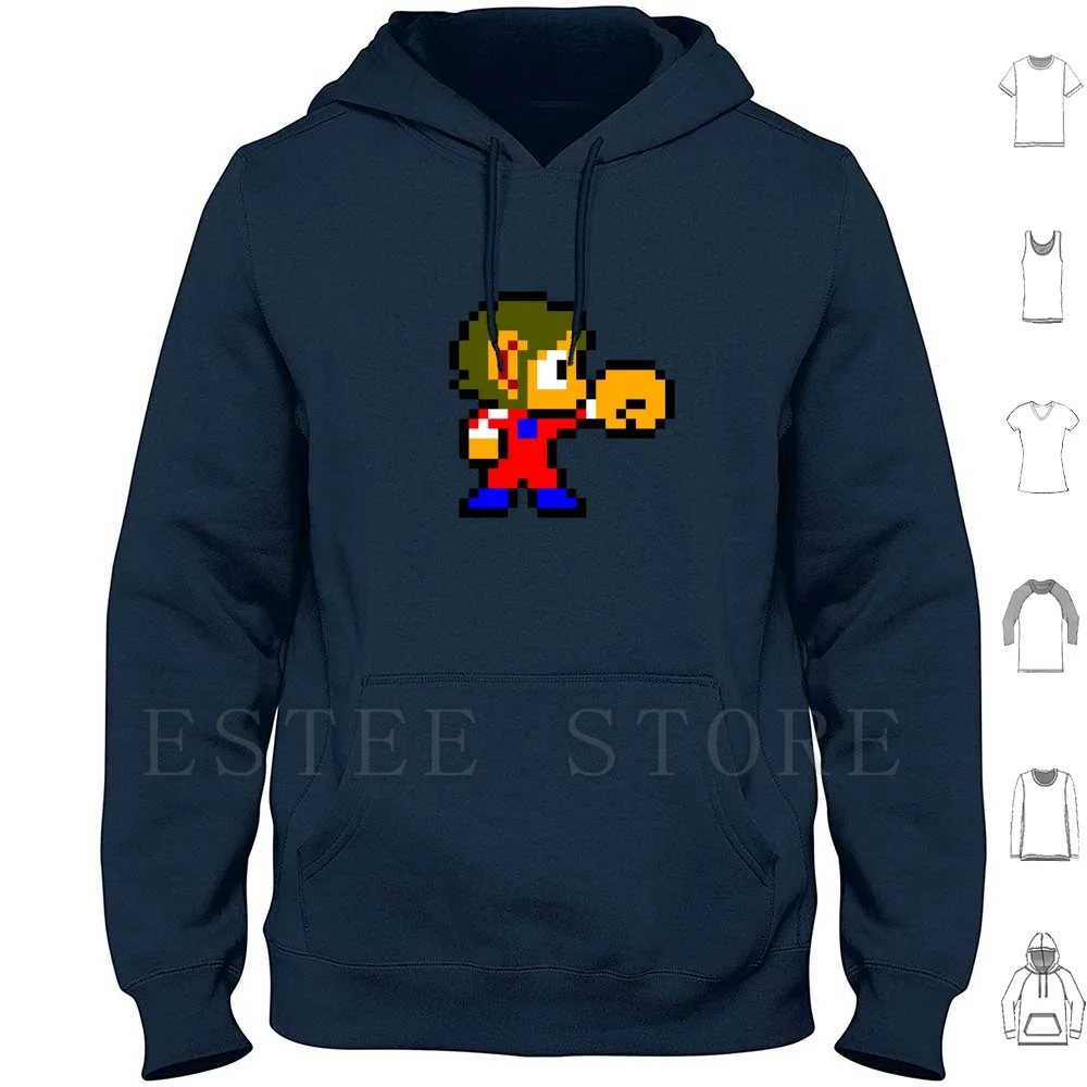 Felpe Con Cappuccio Alex Kidd Manica Lunga Alex Kid Alex Kid In Miracle World The Hedgehog Gameboy Game Watch Game And Watch Games