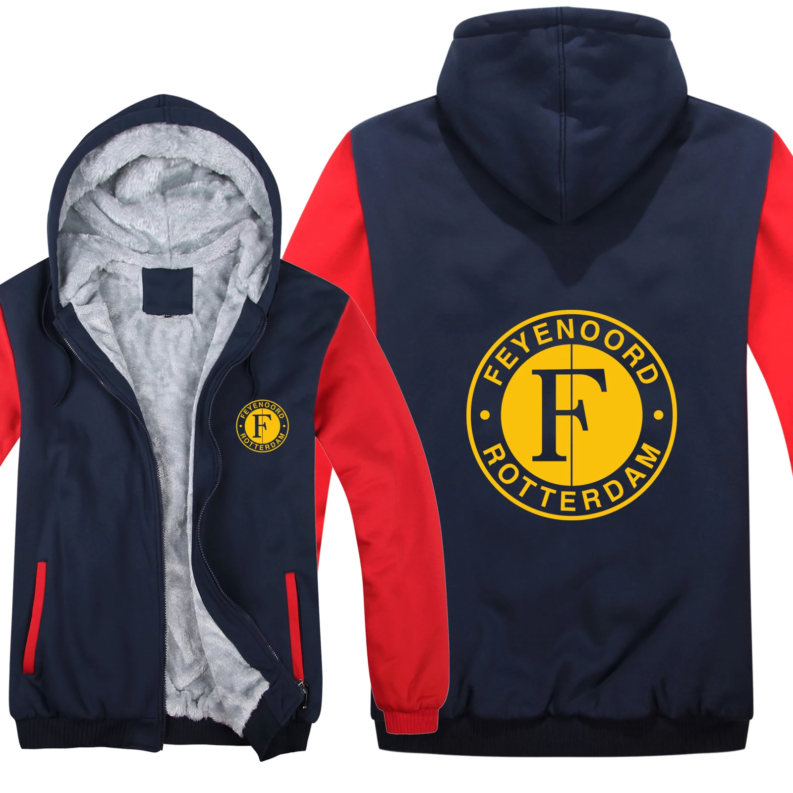 Feyenoord толстовки для мужчин модное пальто пуловер Шерсть подклад куртки Feyenoord толстовки с капюшоном