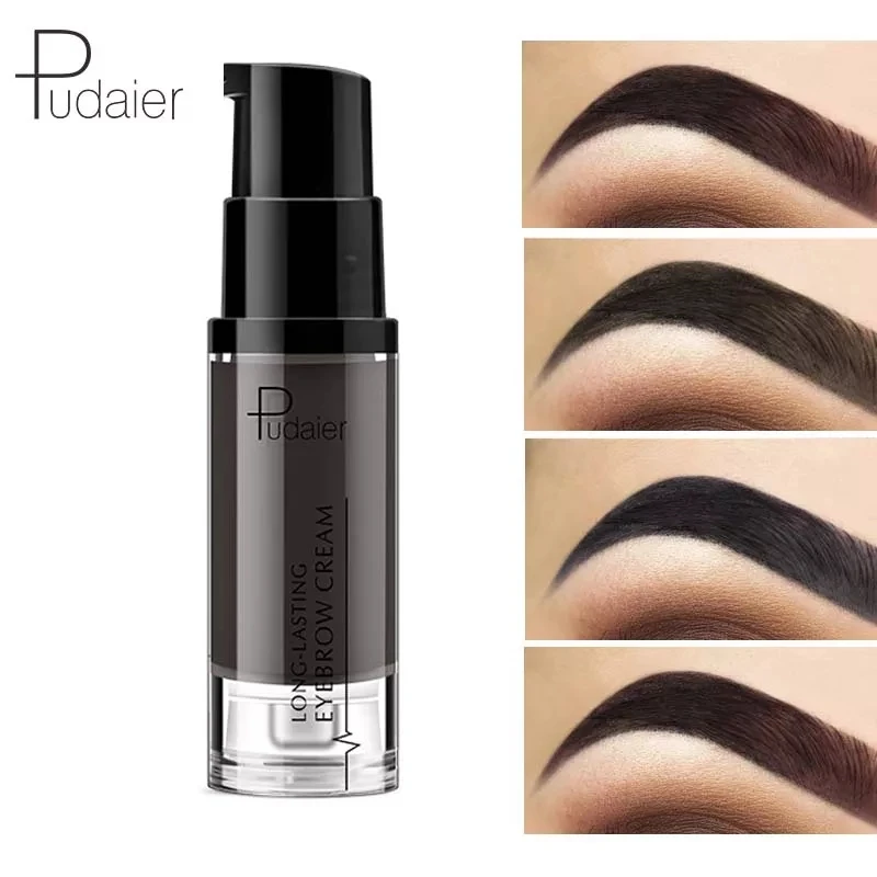 Pudaier Long-lasting Eyebrow Cream Natural Liquid Eyebrow Makeup Eye Brow Tint Brows Pigment Black Eyebrows Enhancer