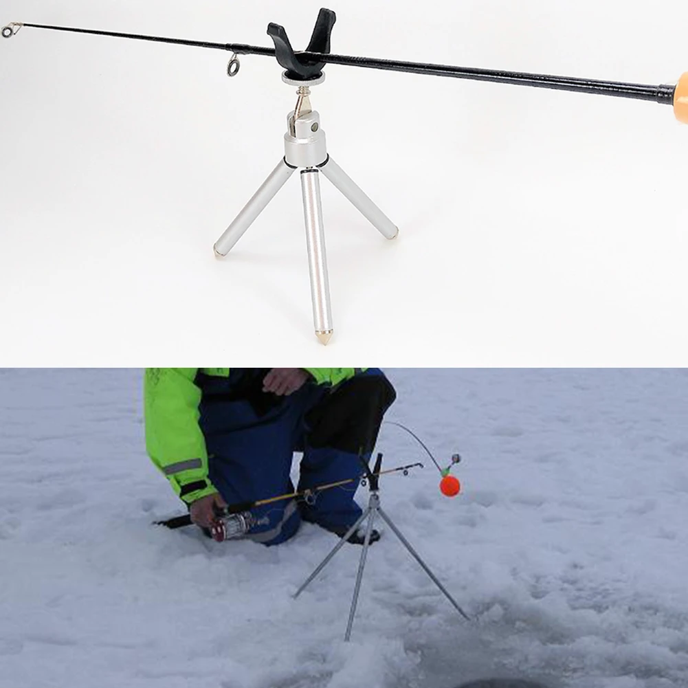

Small Triangle Bracket Winter Ice Fishing Pole Fishing Supports Stand Tackle Fishing Folding Ice Fishings Rod Holder Bracket New