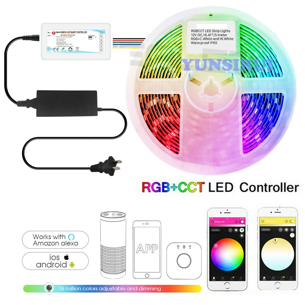 ZIGBEE 5M 10M LED RGB RGBW Controller 5050 LED Stripe Streifen Band+12V Netzteil ZIGBEE 5M 10M LED RGB RGBW Controller 5050 LED Stripe Streifen Band+12V Netzteil