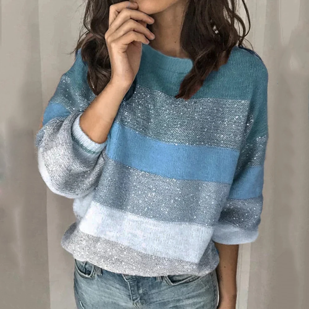 

Sweater Women Spring Autumn Solid Color Pullovers Sweater Long Sleeve Jumper Fashion Slim Elasticity 2019 Round Neck Tops