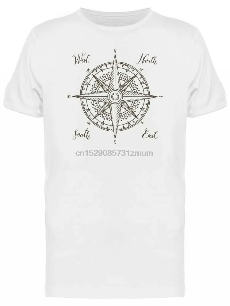 Viento rosa viejo Nauticall brújula hombres camiseta de los hombres la de moda Tops ropa de camiseta|Camisetas| - AliExpress
