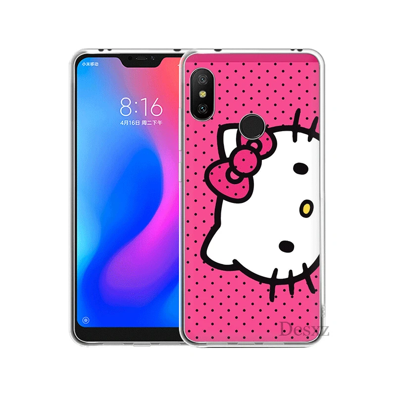 Мобильный чехол для телефона для Xiaomi Redmi Note 4 4X3, 5, 6, 7 Pro 5A твердый переплет озорной рисунок «Hello Kitty»
