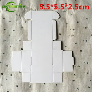 

Leotrusting 50pcs 5.5*5.5*2.5cm Blank White Paper Box White Cardboard Paper Gift Packaging Box Handmade Soap Paper Craft Box