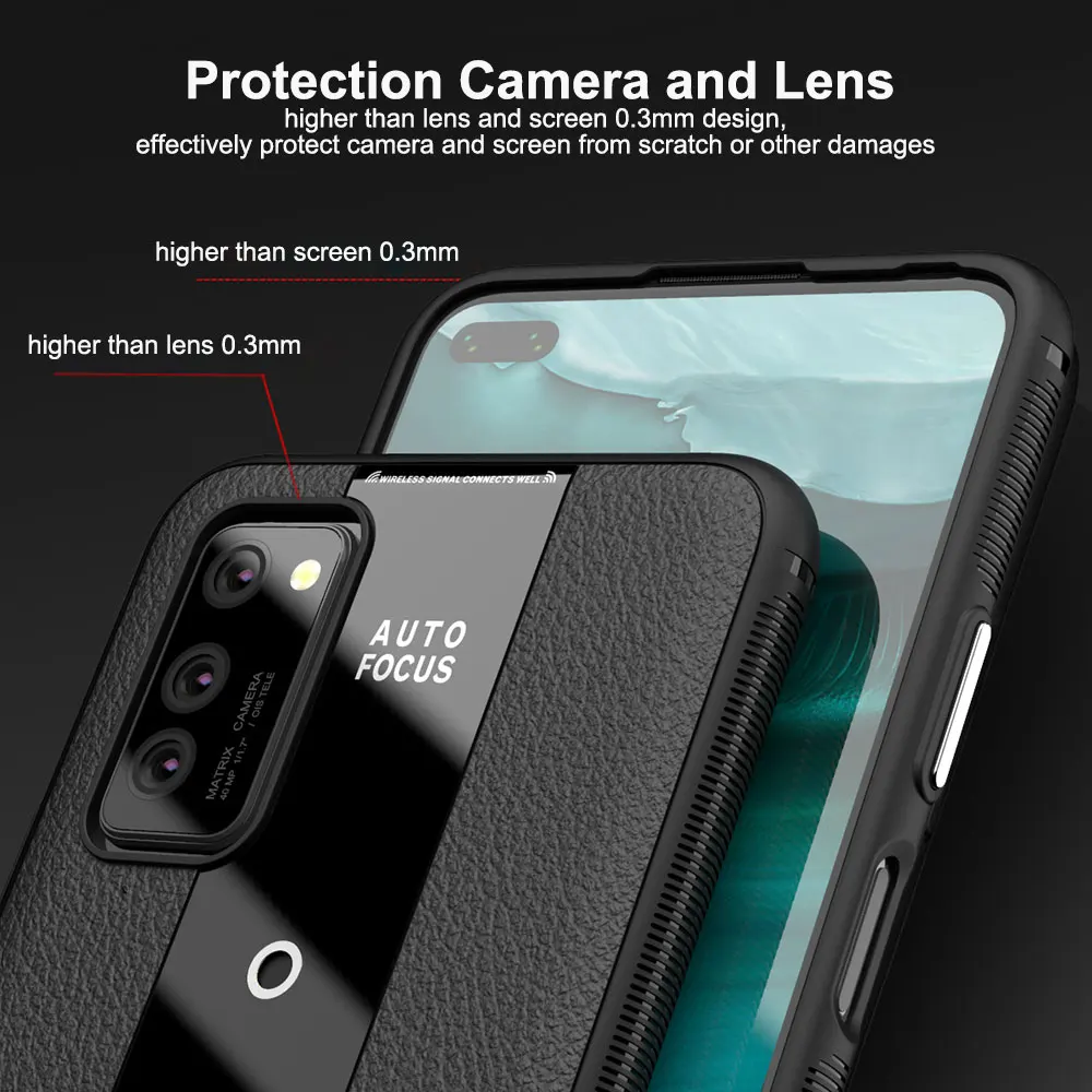 Роскошный силиконовый чехол для телефона Honor V30 с зернистой жилой Huawei Pro