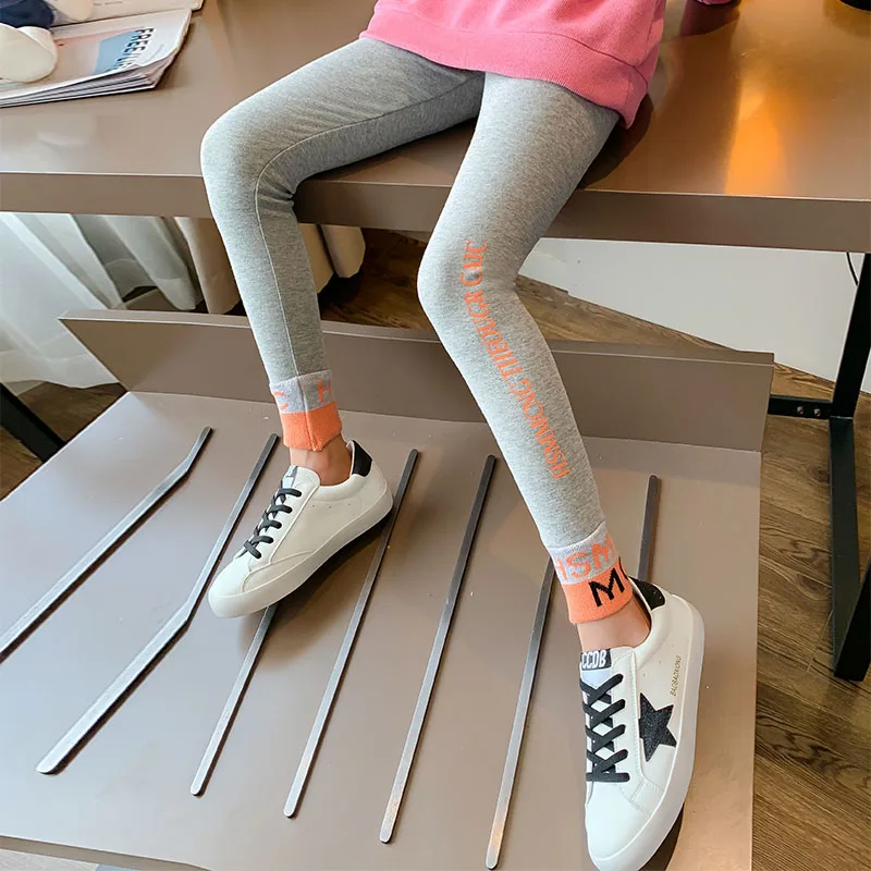 

BEY2020040 Spring Autumn Thin Long Cotton Kids Legging Easy Matching Tight Pants Baby Girls Fashion Cozy Mid Waist Trousers
