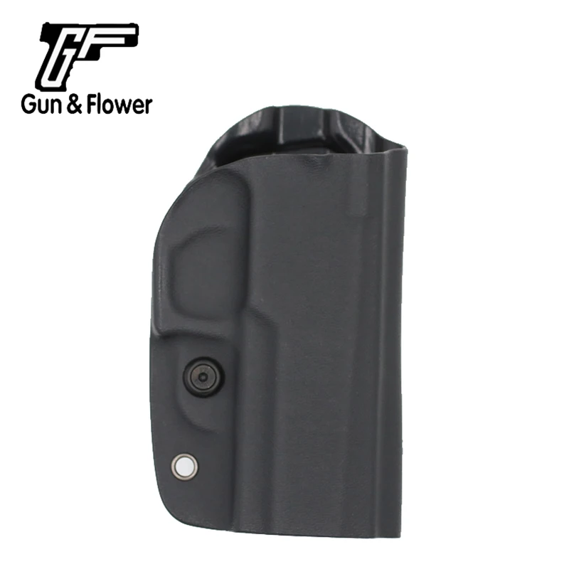 Черный цвет Пистолет и цветок Sig P320 OWB Kydex кобура Быстрый ничья скрытый держатель для пистолета сумка с зажимом для ремня - Цвет: Черный цвет