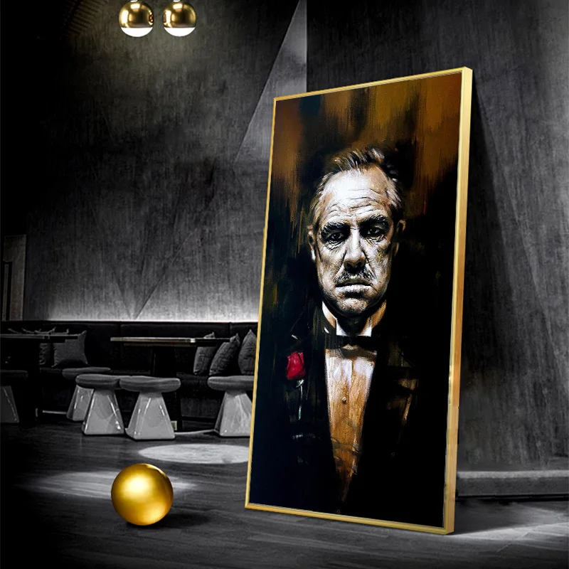 

Movie Godfather Canvas Art Posters and Prints Godfather Figure Marlon Brando Al Pacino Paintings on the Wall Pictures Home Decor