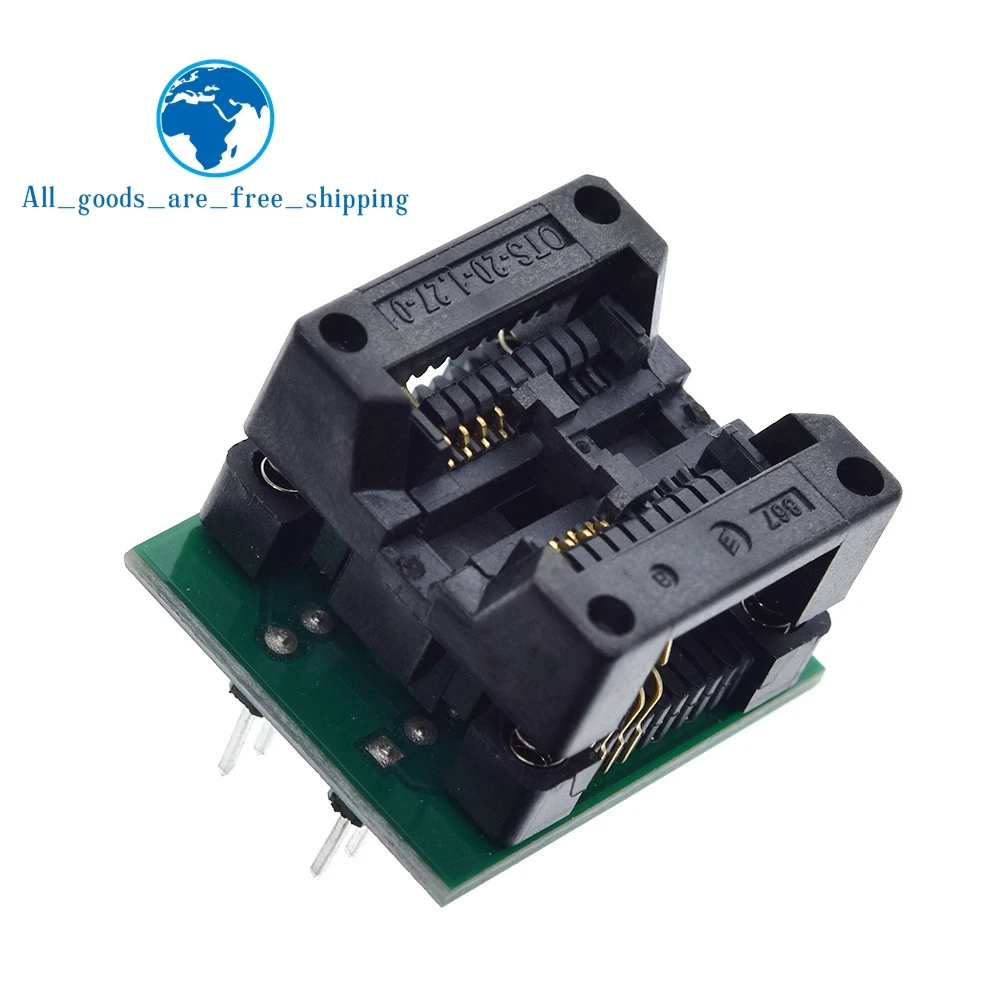 Программатор TZT SOIC8 SOP8 на DIP8 с широким сиденьем и адаптером 200 мил синего