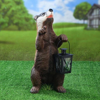 

Garden lantern "Badger with a lantern" 16x18x42cm 4160840