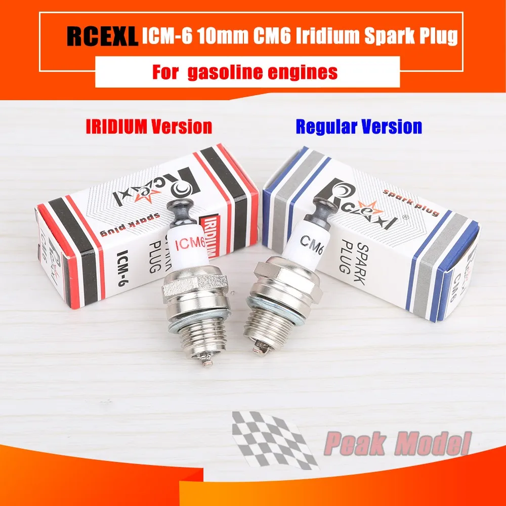 Иридиевая Свеча зажигания Rcexl ICM-6 10 мм CM6 CM-6 для газового двигателя DA DLE
