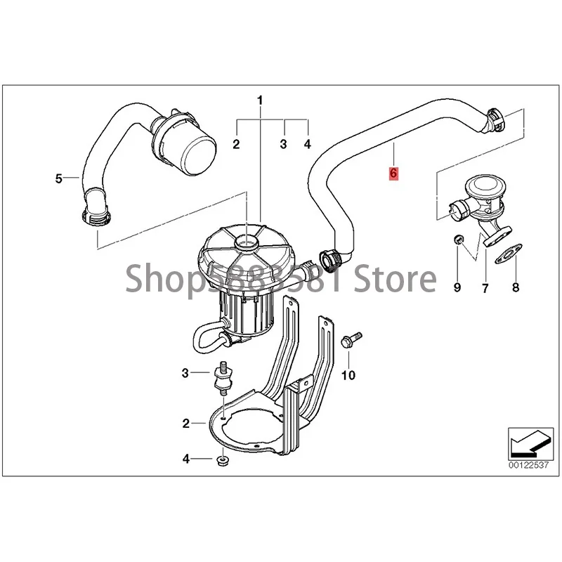 

CAR coolant pipe supply pipe bm wE65 730I M54 E66 730LI M54 water inlet pipe water tank radiator water pipe