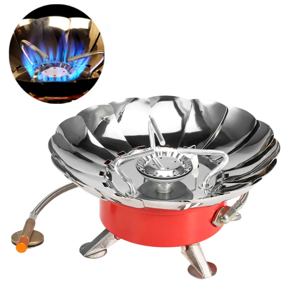 

Lixada Outdoor Cooking Gas Burner with Extended Pipe Windproof Piezo Ignition Gas Stove for Camping Picnic BBQ