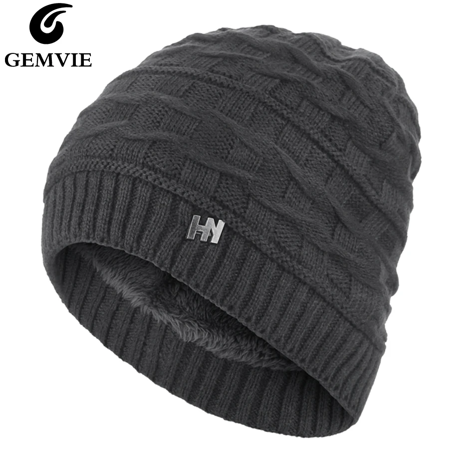 

GEMVIE Stretch Winter Hat For Men Women Warm Soft Plush Lining Beanie Knit Hat Solid Thick Unisex Ski Skull Watch Cap