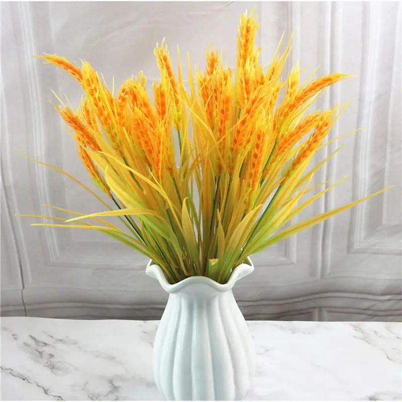Искусственная желтая Цветочная растительная пшеничная Ушная Свадебная Осенняя