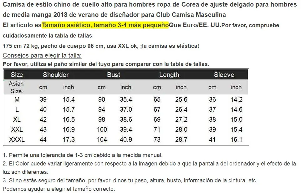 Camisa de estilo chino de cuello alto para hombres ropa de Corea de ajuste delgado para hombres de media manga