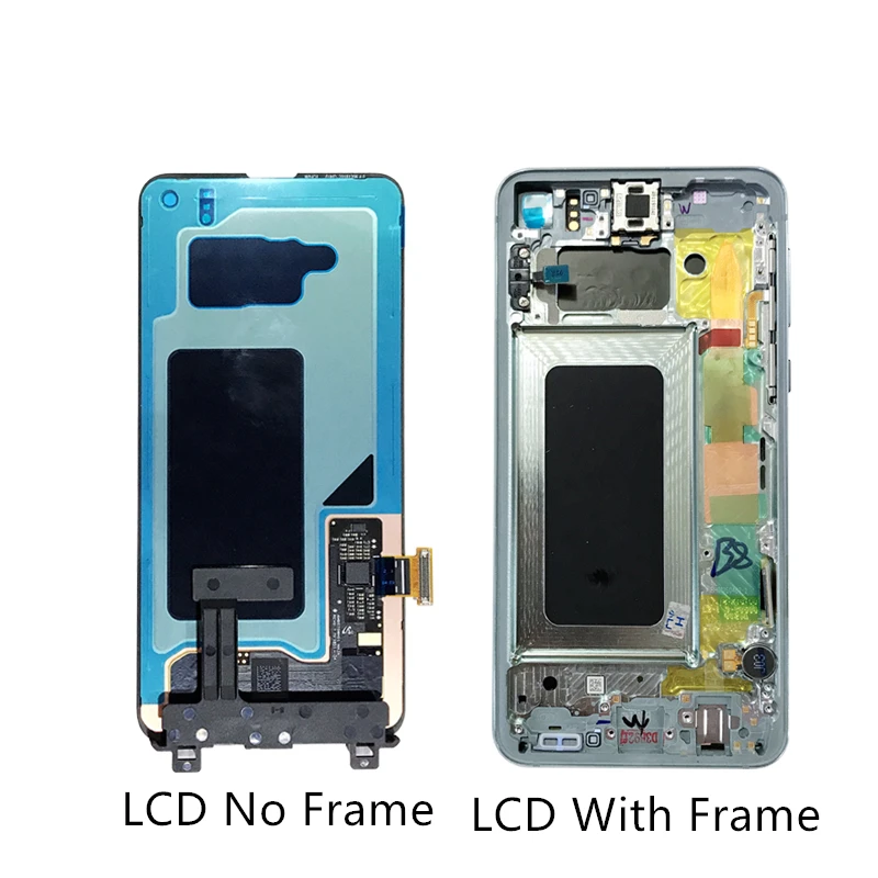 Для samsung Galaxy S10 e lcd G970F/DS G970U G970W SM-G9700 кодирующий преобразователь сенсорного экрана в сборе с рамкой для samsung S10e lcd запчасти