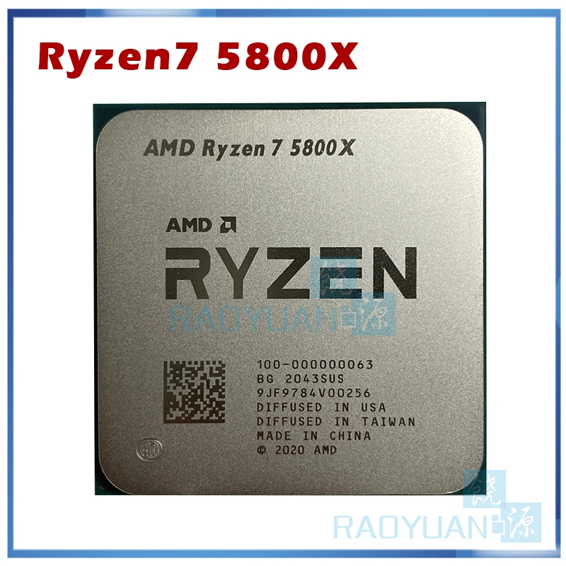 AMD Ryzen 7 5800X R7 5800X 3.8 GHz Eight-Core sixteen-Thread 105W CPU  Processor L3=32M 100-000000063 Socket AM4 no fan